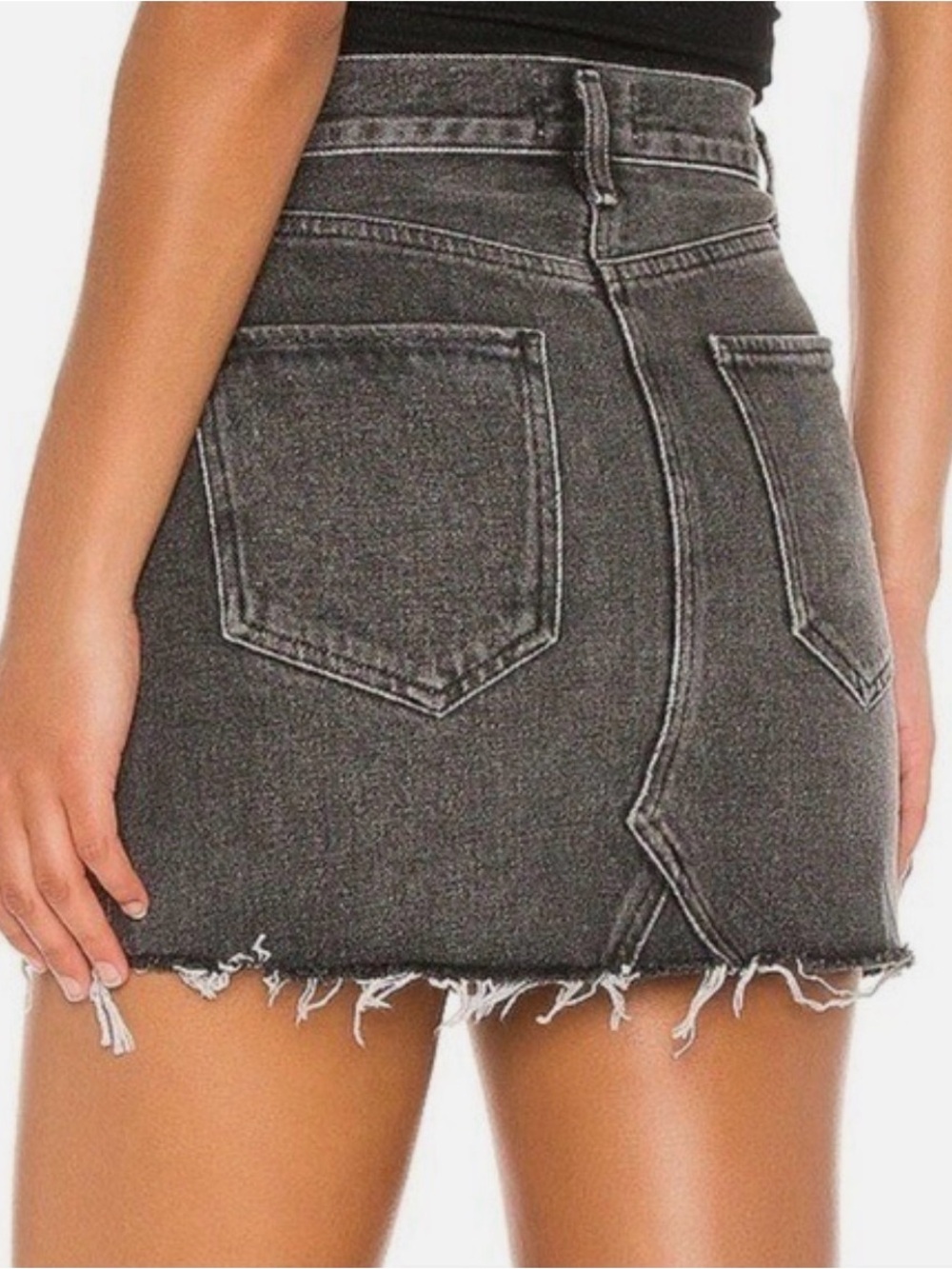 AGOLDE Quinn Mini Skirt High Rise Black Jinx size 27 - Picture 7 of 12